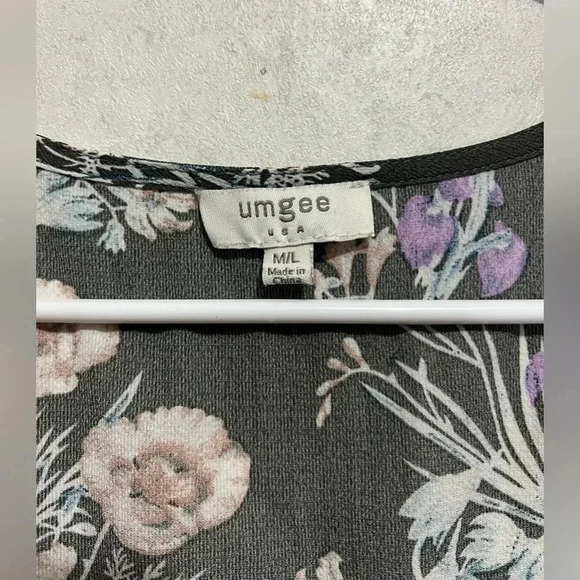 UMGEE Pompoms Floral Dolman Sleeve Cover-up Kimono Size Medium to Large (A5) - Picture 3 of 7